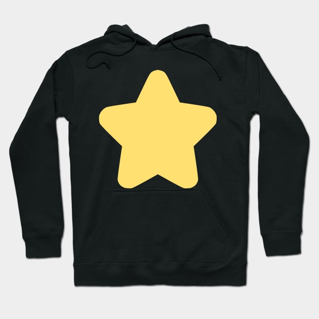 Yellow Star on Midnight Sun Hoodie by Owlhana